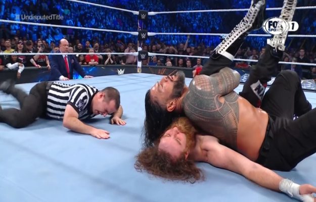 Roman Reigns vs Sami Zayn WWE Elimination Chamber