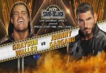 Johnny Gargano vs Grayson Waller WWE NXT