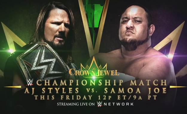 AJ Styles se enfrentará a Samoa Joe en WWE Crown Jewel