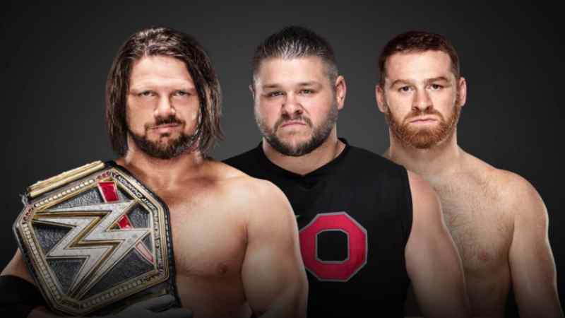 AJ Styles vs Kevin Owens y Sami Zayn Royal Rumble 2018