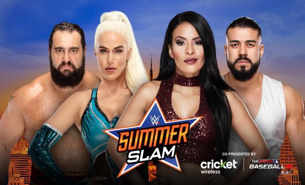 Rusev y Lana contra Andrade Cien Almas y Zelina Vega en SummerSlam