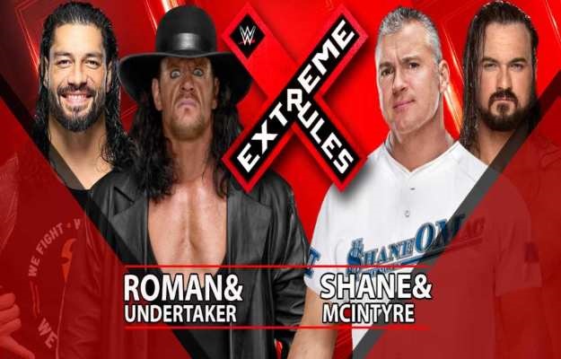 The Undertaker y Roman Reigns vs Shane y Drew será un No Holds Barred en Extreme Rules