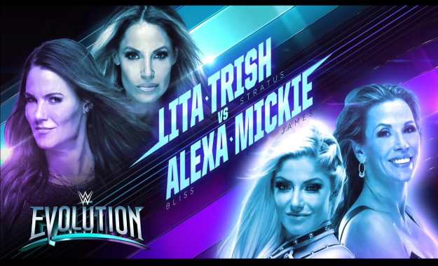 Trish Stratus y Lita se enfrentarán a Mickie James y Alexa Bliss en WWE Evolution