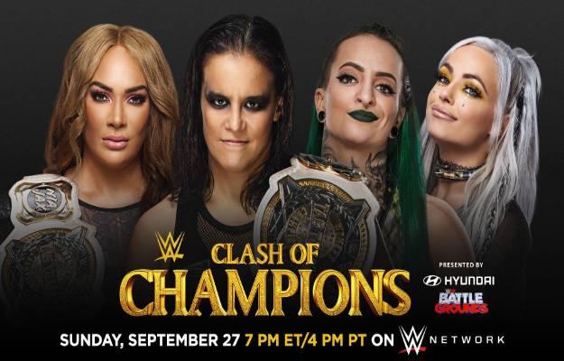 WWE Clash Of Champions_ The Riott Squad vs Shayna Baszler y Nia Jax por los títulos Tag Team femeninos