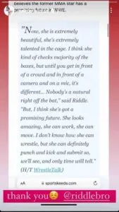 Valerie Loureda responde a Riddle