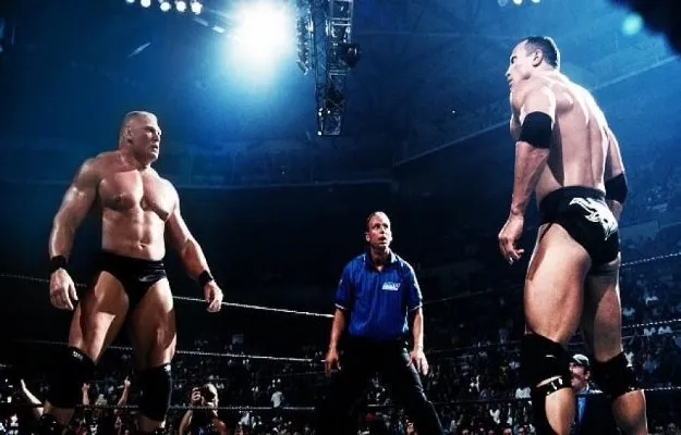 The Rock vs Brock Lesnar WWE SummerSlam 2002 The Rock vs Brock Lesnar WWE SummerSlam 2002