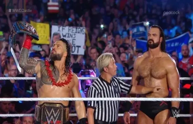 Drew McIntyre & Roman Reigns WWE Clash at the Castle