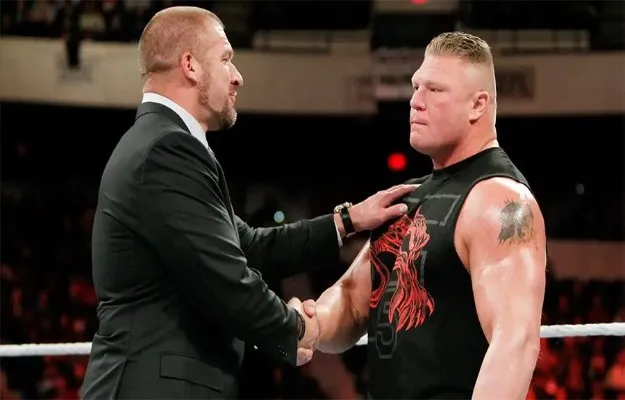 Triple H & Brock Lesnar