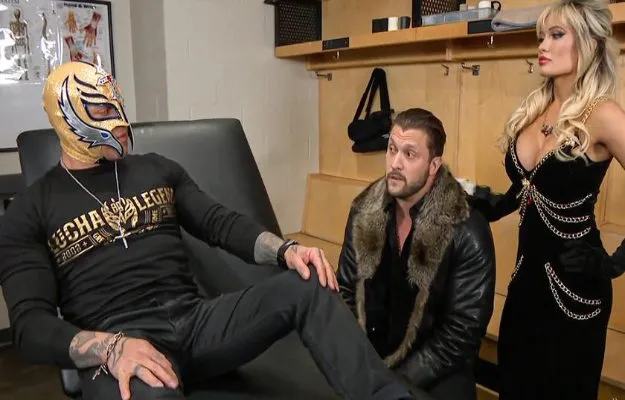 Karrion Kross & Scarlett Bordeaux & Rey Mysterio