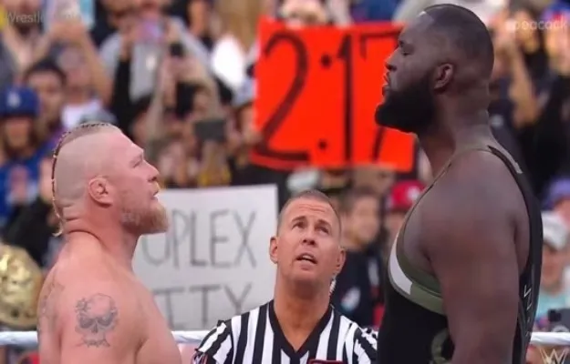 Brock Lesnar vs Omos WWE WrestleMania 39