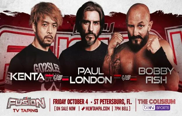 KENTA vs Bobby Fish vs Paul London KENTA Vs Bobby Fish Vs Paul London