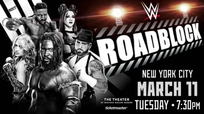 Cartelera WWE NXT Roadblock Cartelera WWE NXT Roadblock