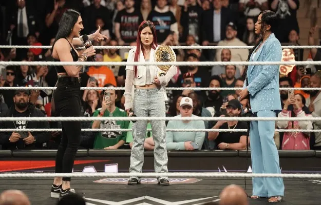 Rhea Ripley Iyo Sky Bianca Belair WWE Raw