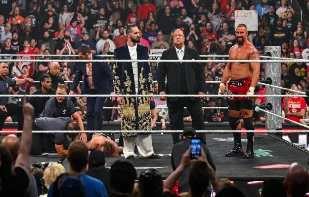 Seth Rollins Paul Heyman Bron Breakker Resultados WWE Raw 28 de abril 2025