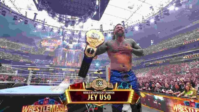 Jey Uso gana el título mundial pesado en WWE WrestleMania 41 Jey Uso gana el título mundial pesado en WWE WrestleMania 41