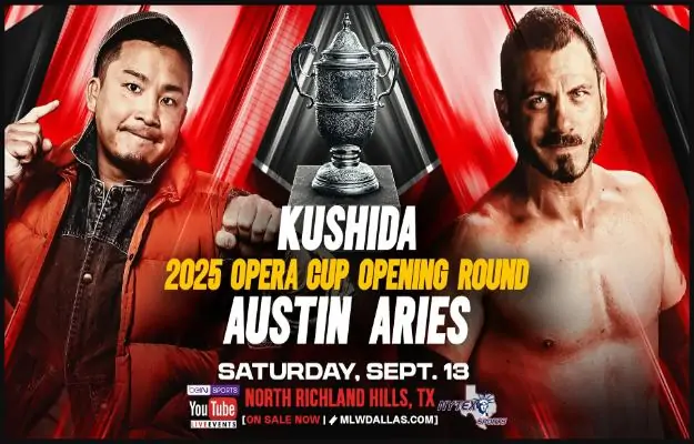 KUSHIDA vs Austin Aries MLW Fightland KUSHIDA Vs Austin Aries MLW Fightland