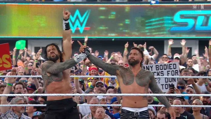 Roman Reigns y Jey Uso derrotan a Bron Breakker y Bronson Reed en SummerSlam
