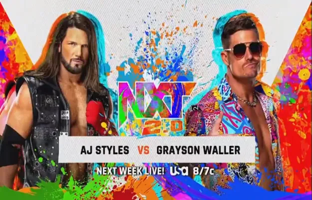AJ Styles vs Grayson Waller AJ Styles vs Grayson Waller