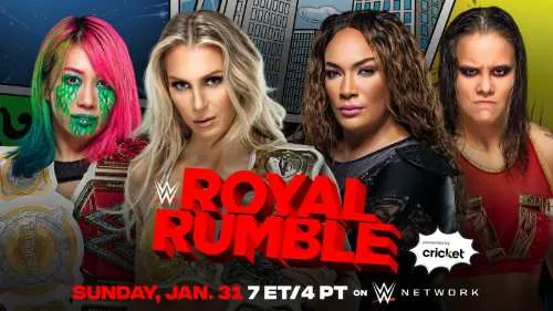 Asuka y Charlotte Flair vs Nia Jax y Shayna Baszler _ Cartelera actualizada de WWE Royal Rumble 2021 Asuka y Charlotte Flair vs Nia Jax y Shayna Baszler | Cartelera actualizada de WWE Royal Rumble 2021