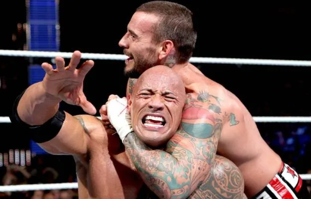 CM Punk y The Rock WWE