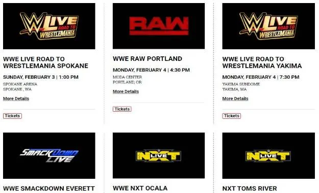 Calendario WWE 2019 Calendario WWE 2019