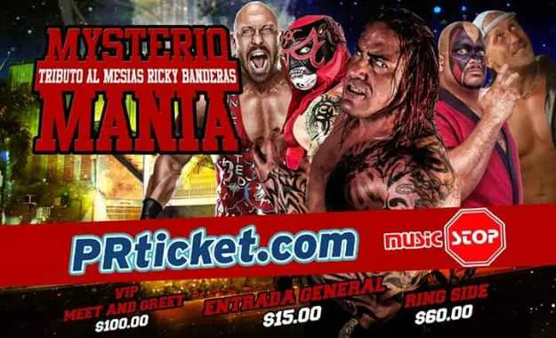 Cartelera de MysterioManía Tributo Al Mesías Cartelera de MysterioManía Tributo Al Mesías