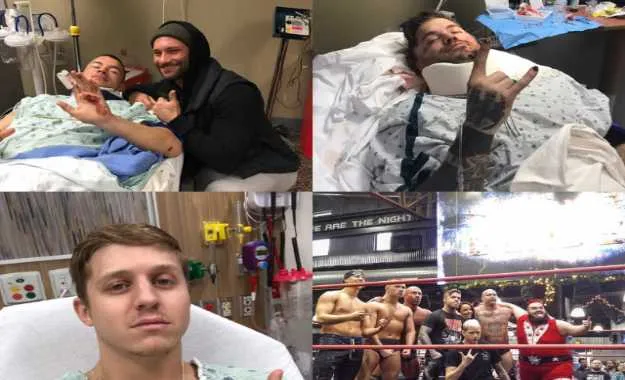 Cuatro luchadores indies en un accidente automovilístico Cuatro luchadores indies en un accidente automovilístico