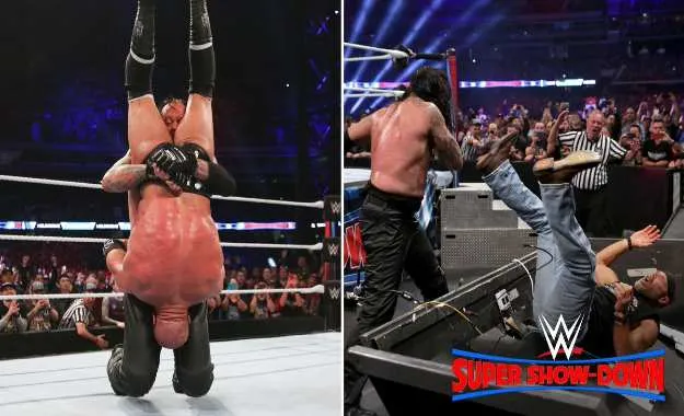 El público de Australia vio como prepararon la mesa de comentaristas para que Shawn Michaels hiciera el spot