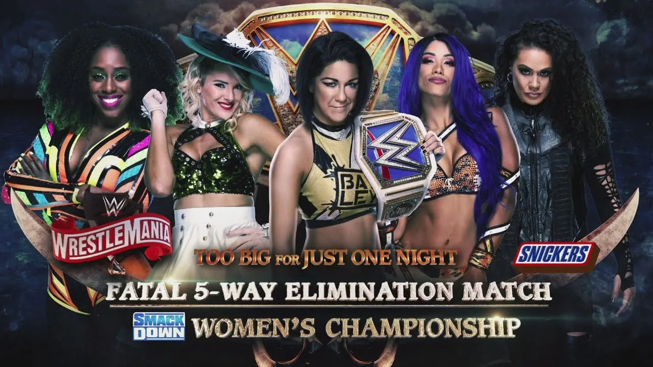 Fatal 5 Way Elimination Match Fatal 5 Way Elimination Match Wrestlemania 36