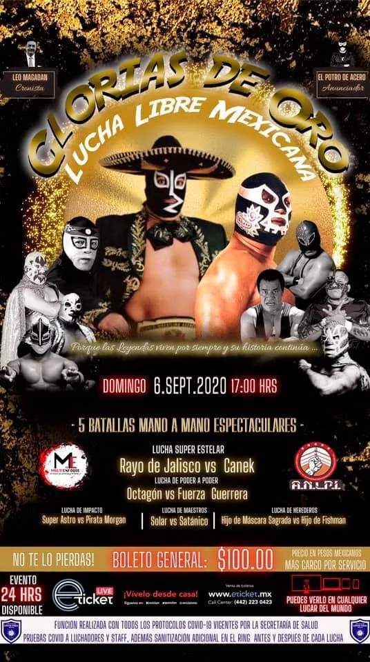 Glorias de Oro tendrá a leyendas de la Lucha Libre mexicana
