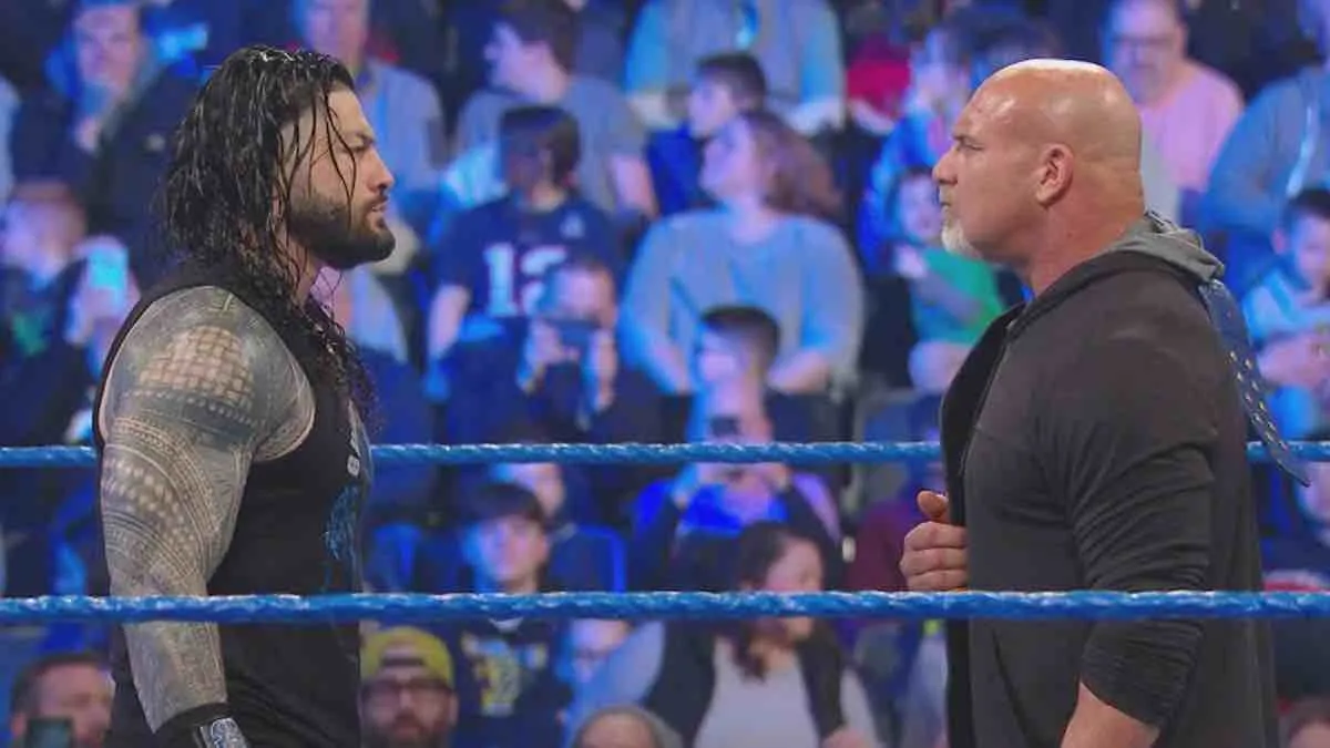 Goldberg Goldberg ataca a Roman Reigns durante una entrevista