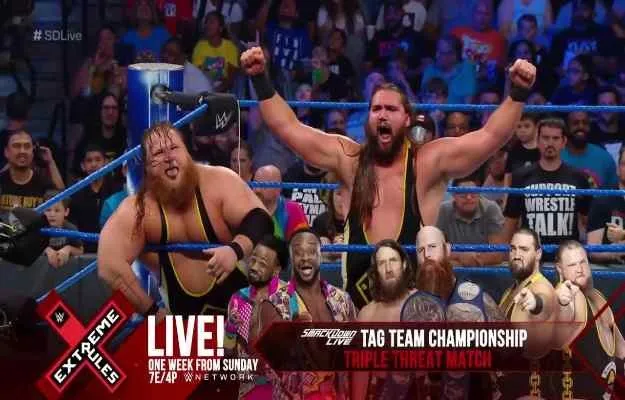 Heavy Machinery lucharán por los títulos tag team de SmackDown Live en WWE Extreme Rules 2019 Heavy Machinery lucharán por los títulos tag team de SmackDown Live en WWE Extreme Rules 2019