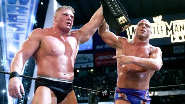 Kurt Angle y Brock Lesnar El WWE Hall of Famer Kurt Angle habló esta semana en su podcast The Kurt Angle show sobre quién es para él el próximo Brock Lesnar