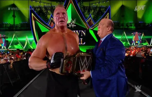 Brock Lesnar retiene el Campeonato de la WWE en Crown Jewel Brock Lesnar retiene el Campeonato de la WWE en Crown Jewel
