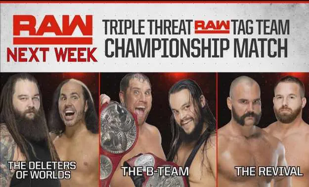 Los campeonatos por parejas de RAW en juego la semana que viene en WWE RAW