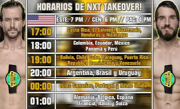 NXT Takeover Toronto Horarios NXT Takeover Toronto Horarios