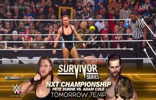 Pete Dunne se enfrentará a Adam Cole por el título de NXT en Survivor Series