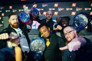 pelea en la presentación del WWE 2k18