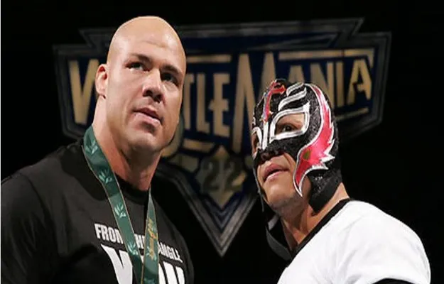 Kurt Angle y Rey Mysterio