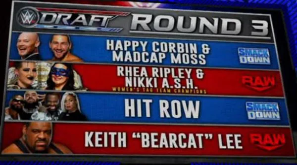Resultados de la tercera ronda del WWE Draft 2021