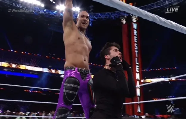 WrestleMania 37_ Bad Bunny Damian Priest derrotan a The Miz y John Morrison