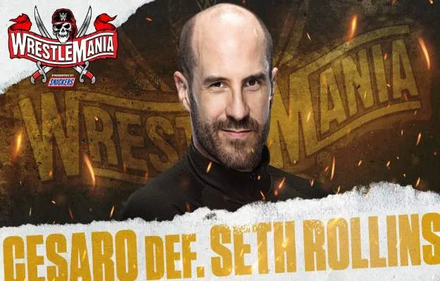 WrestleMania 37_ Cesaro derrota a Seth Rollins