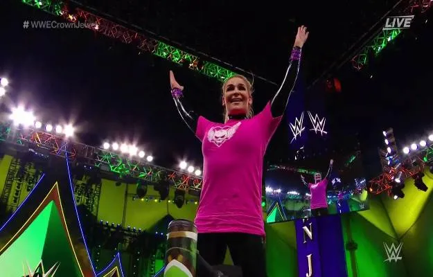Natalya derrota a Lacey Evans en WWE Crown Jewel Natalya derrota a Lacey Evans en WWE Crown Jewel