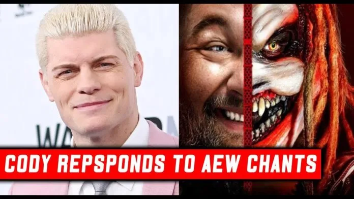 Cody responde a los cantos de AEW en Hell in a Cell Cody responde a los cantos de AEW en Hell in a Cell