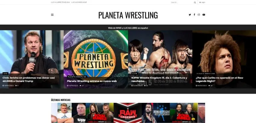 planeta wrestling web